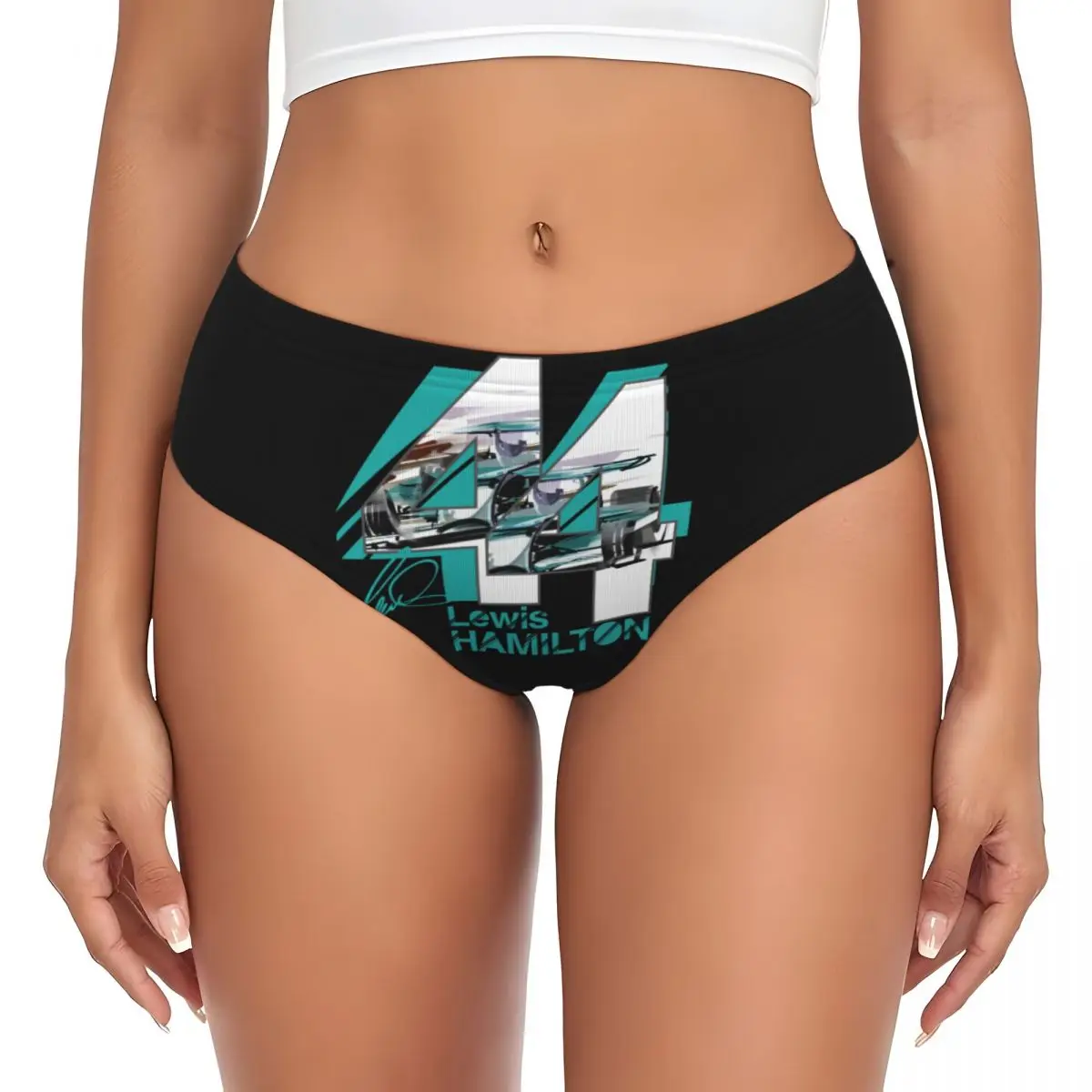 Custom Women's Hamiltons 44 HAM Brief Panties Female Breathable Sport Car Driver Racing Underwear Underpants