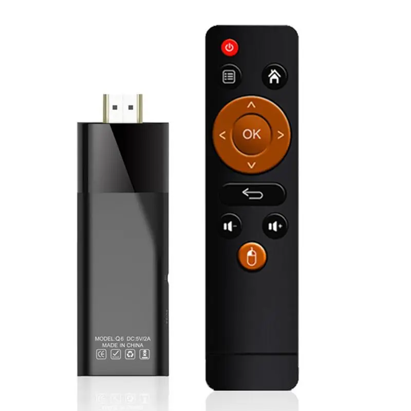 N91R-Q6 Mini TV Stick Android 10 2GB+8GB 2.4G+5G Wifi+BT4.0 H313 Quad Core A53 Smart TV Box Android TV Stick PK DQ03 Durable