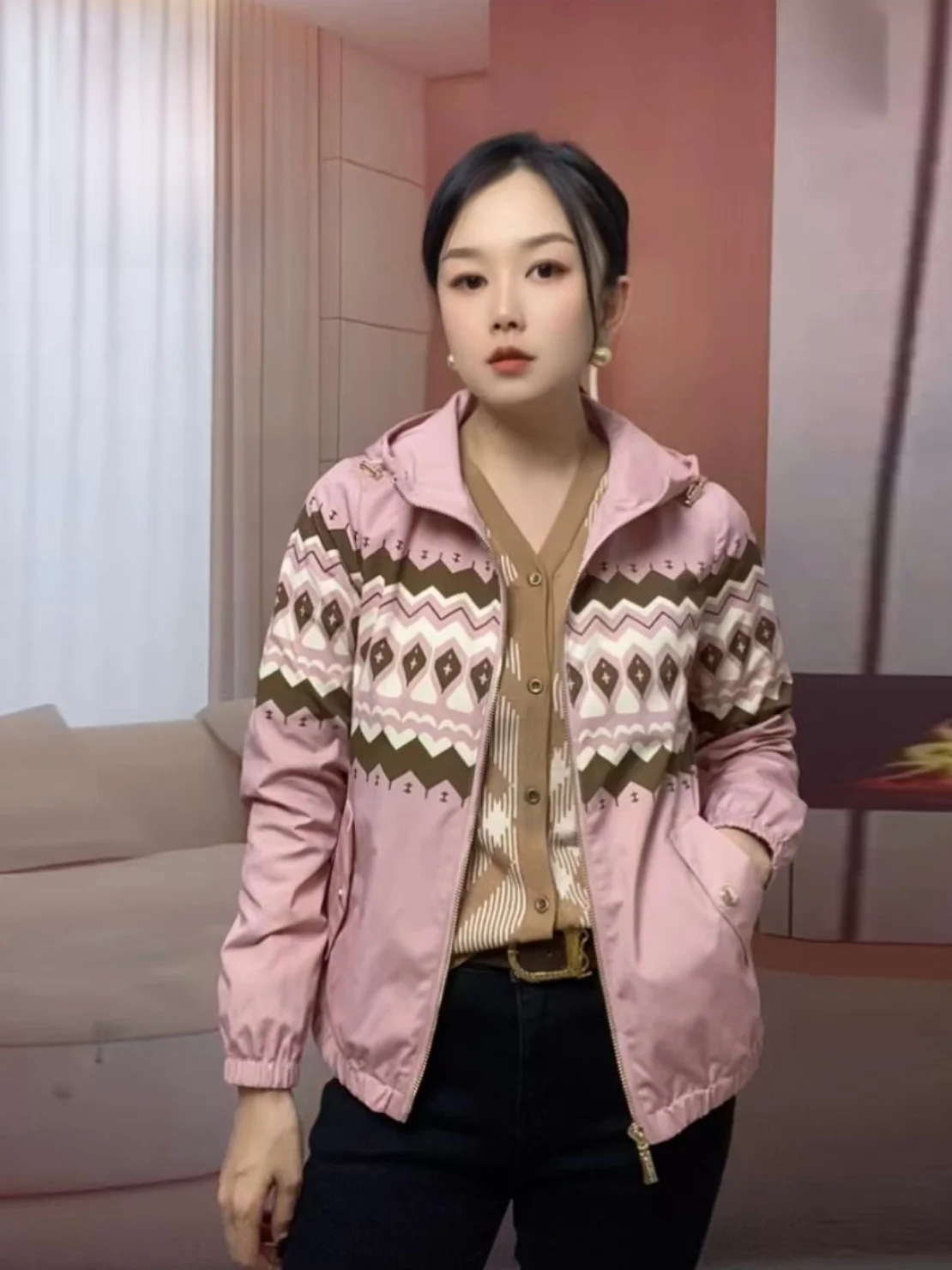 

Женское тонкое пальто Briti Sle с капюшоном в полоску, весна-осень, новинка, универсальная модная верхняя одежда для миниатюрных женщин