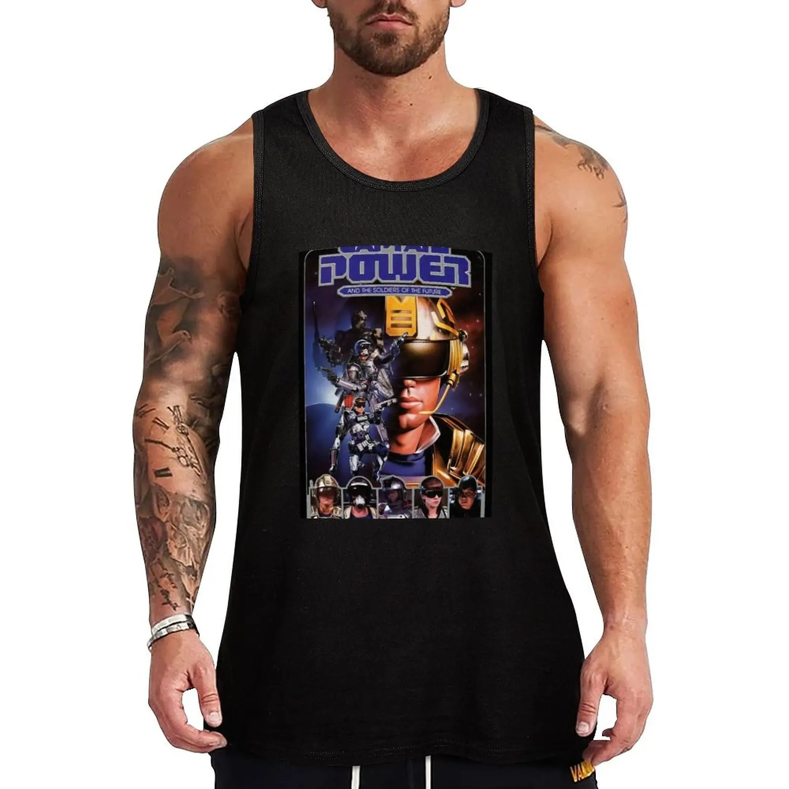 Captain Power and the Soldiers of the Future Tank Top fashion 2024 man sleeveless Men's t-shirts plain t-shirt Clothing