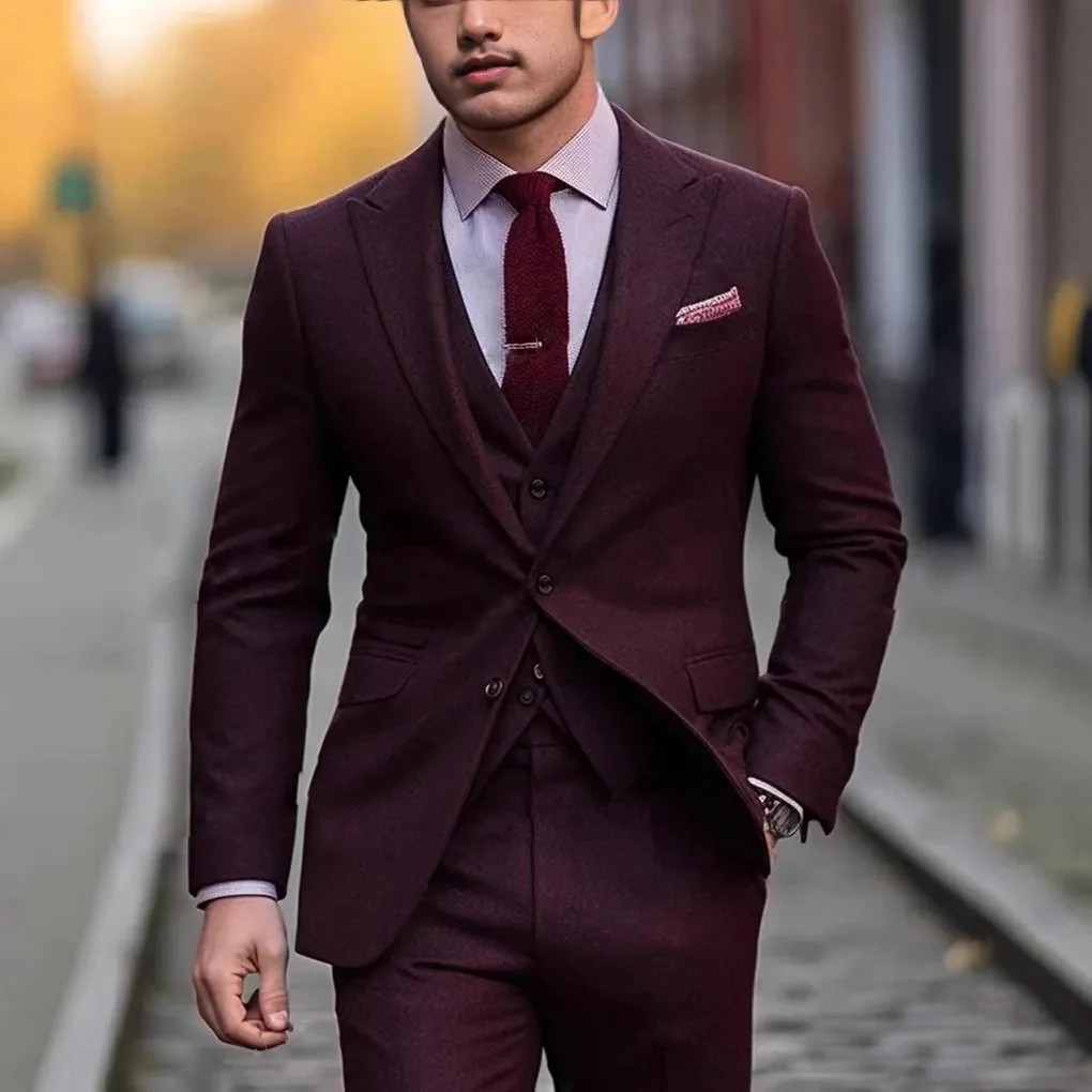 

High Quality Banquet Suit Men Suit Business Casual Suit Temperament