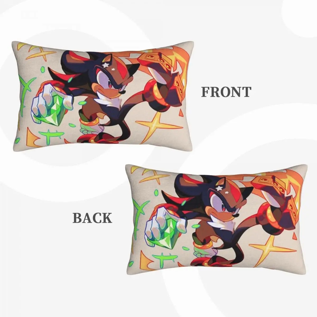Shadow The Hedgehog Rectangle Pillowcase Cushion Cover Decorative Bedroom Bed Home Comfort Throw Pillow