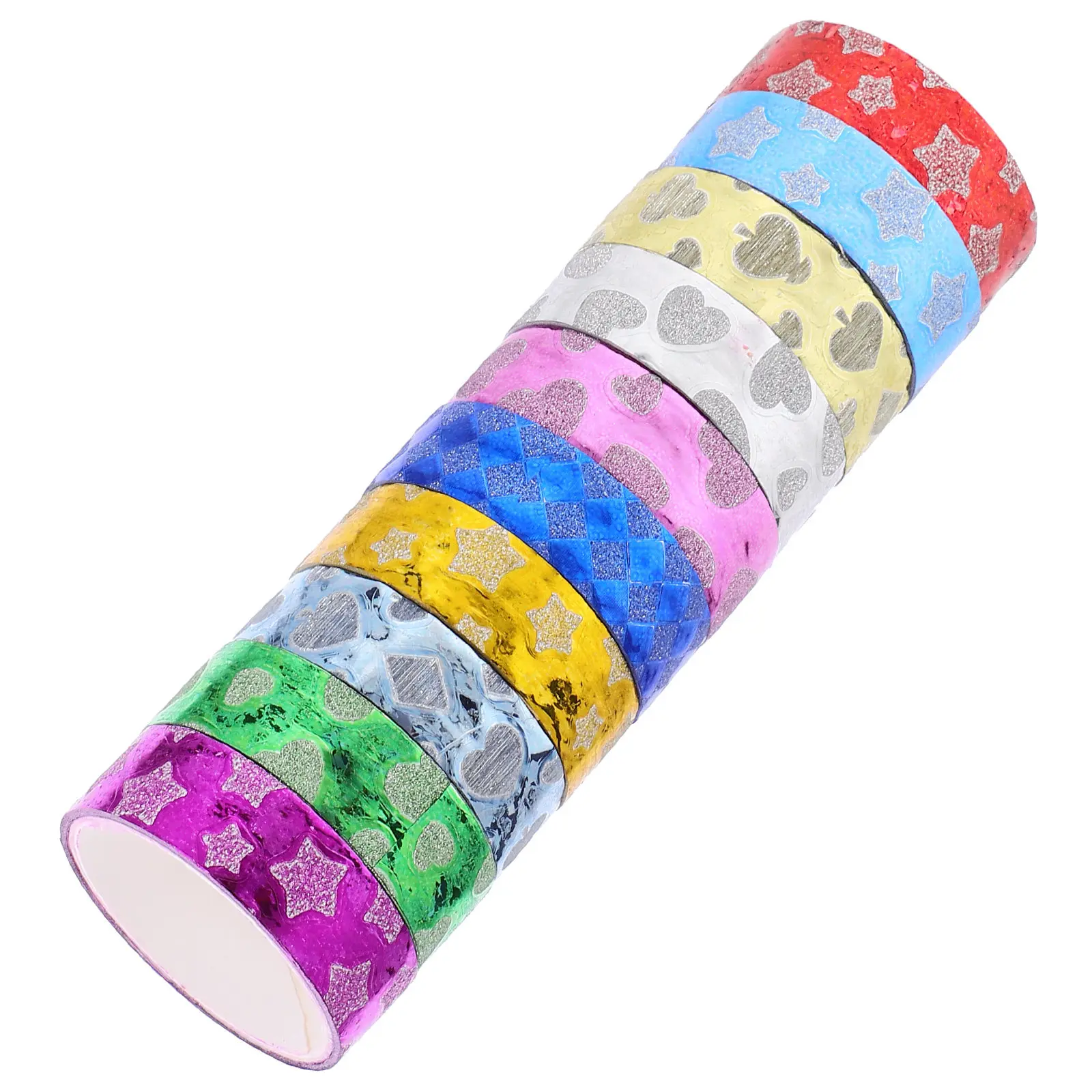 

10 рулонов клейкой ленты с блестками в стиле васи для рукоделия, подарочных коробок, дневников ручной работы, скрапбуков, фоторамок