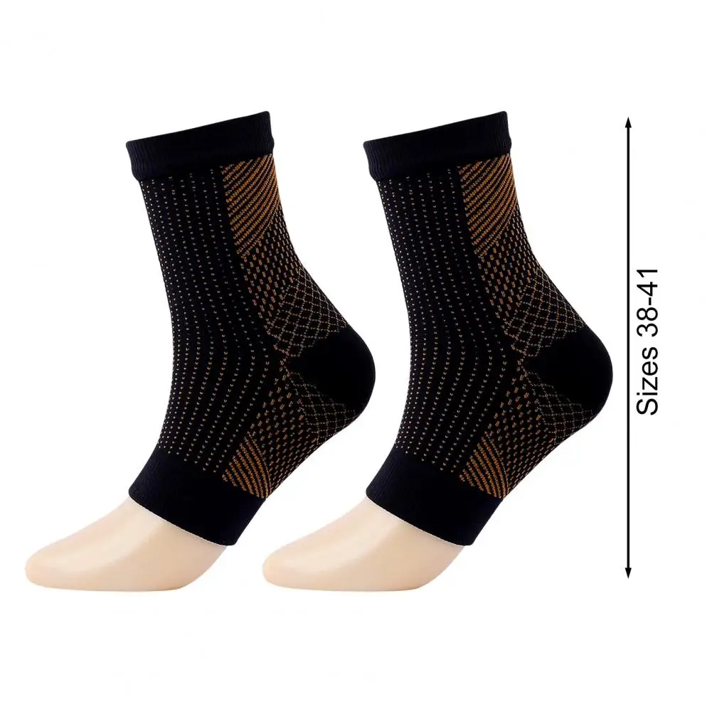 Calcetines deportivos de compresión Unisex, manguitos elásticos de tubo medio, con punta abierta, soporte para tobillo, para neuropatías