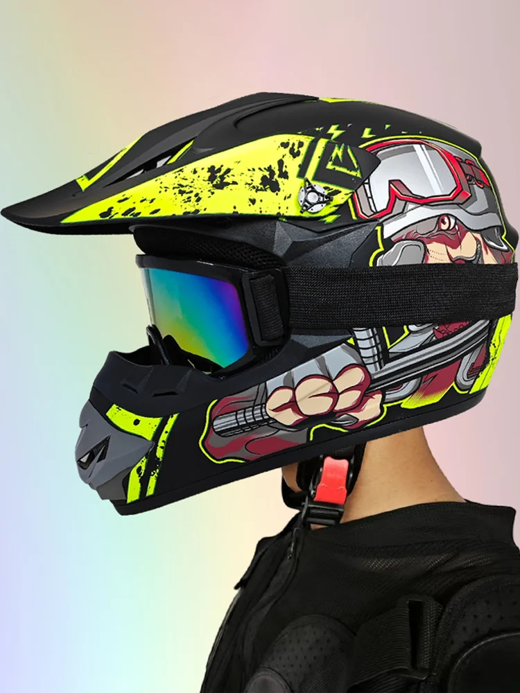 AliExpress NONE Unisex Mountain Bike Motocross Helmet Off-Road Racing Cycling Motorcycle Helmet Protective Gear for Men And Women