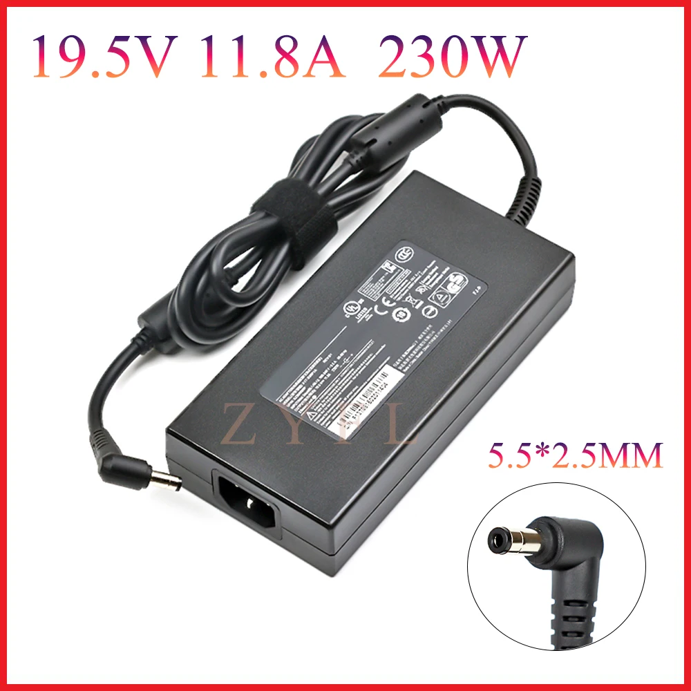 Dla CHICONY 19.5V 11.8A 230W 5.5x2.5 A12-230P1A A17-230P1A A230A012L Adapter AC dla MSI GS75 GS65 STEALTH 8SG P65 Laptop
