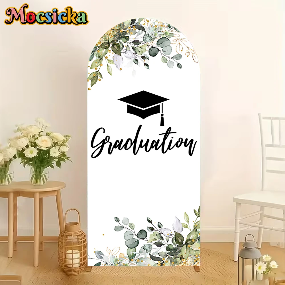 

Mocsicka Double-Sided Arch Backdrop Graduation School Students Children Baby Shower Party Arched Covers Background Studio Props