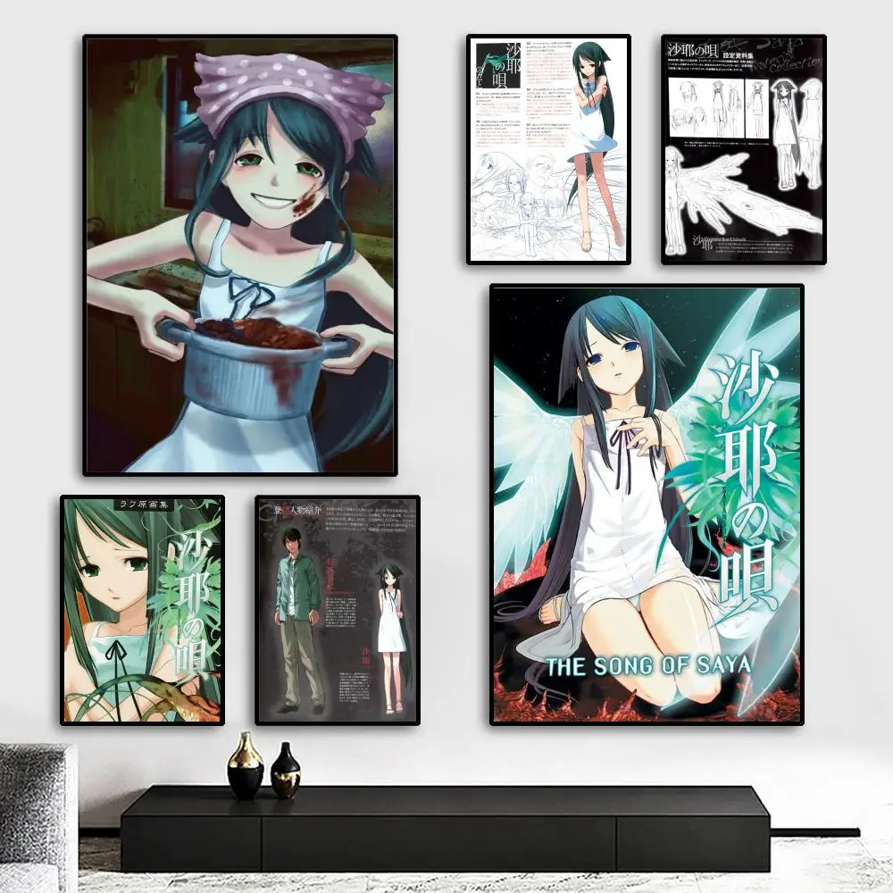 S-Saya no Uta The Song of Saya Poster HD Print Personalized Canvas Wall Mural Art Photos for Living Room Home Decor Durable