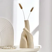 Modern Handmade Ceramic Frosted Desktop Vase Flower Pot 3