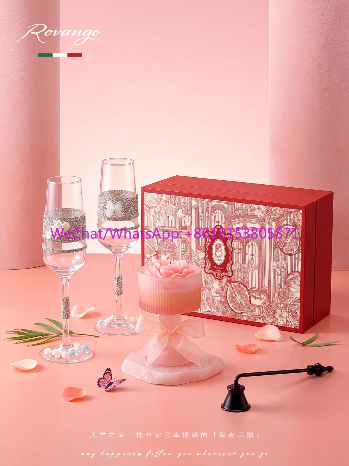 Handmade DIY glass champagne glass practical gift toasting to the glass