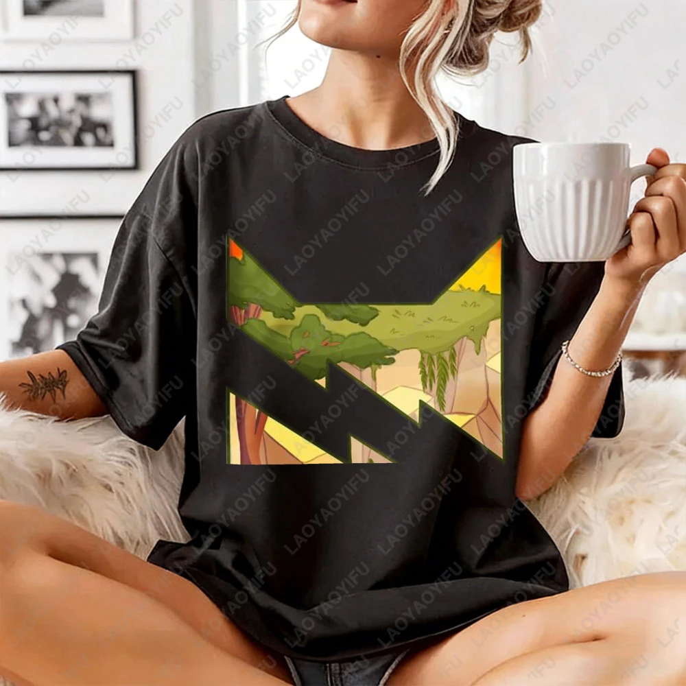 Warrior Cats Abstract Landscape Art Print Unisex Cotton T-Shirt Casual Summer Fashion Design Comfortable Fit For Men And Women