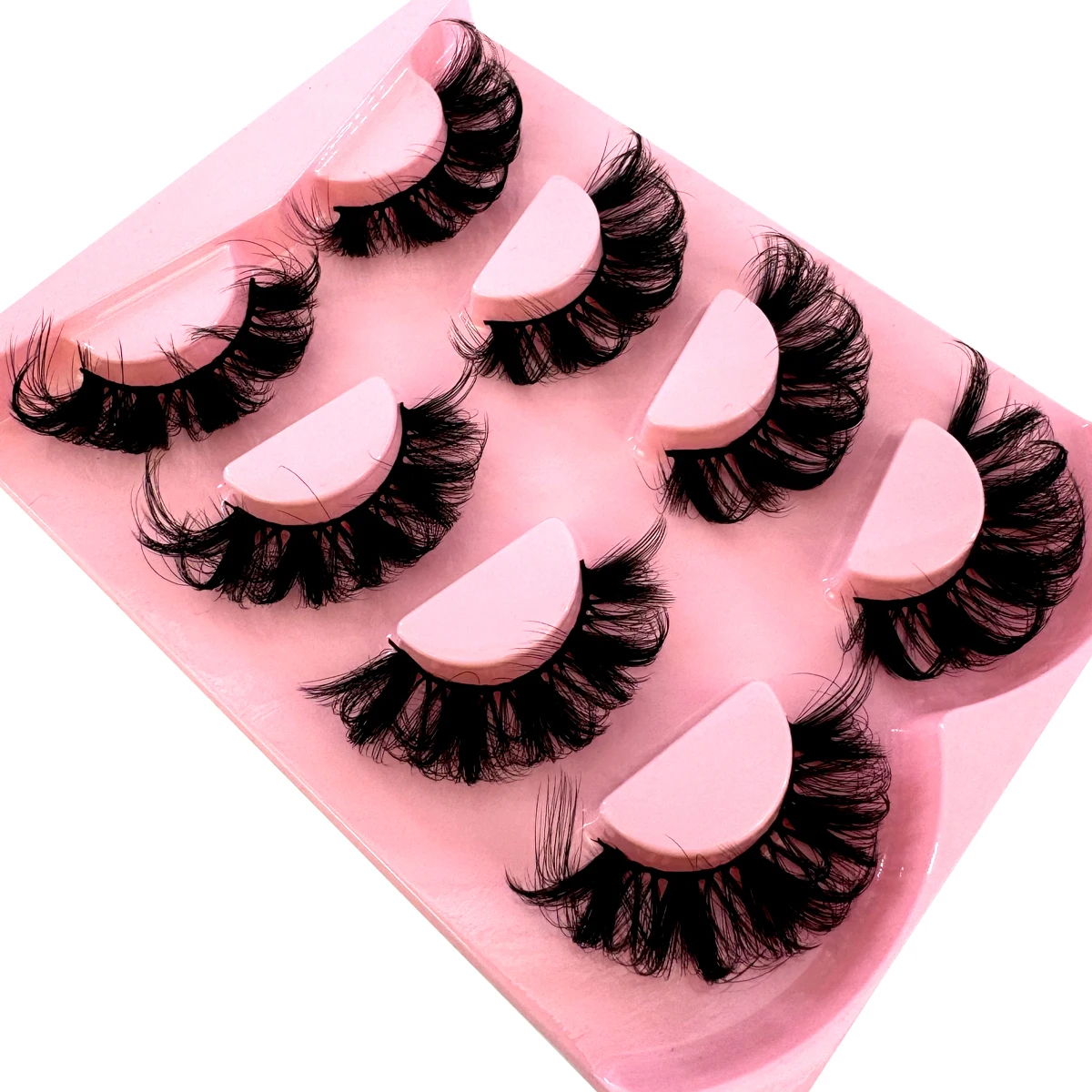 HBZGTLAD 4 Paar gefälschte Wimpern dicke lange falsche Wimpern dramatische Wimpern 3D-Faux-Nerzwimpern Großhandel Vollstreifenwimpern Ma