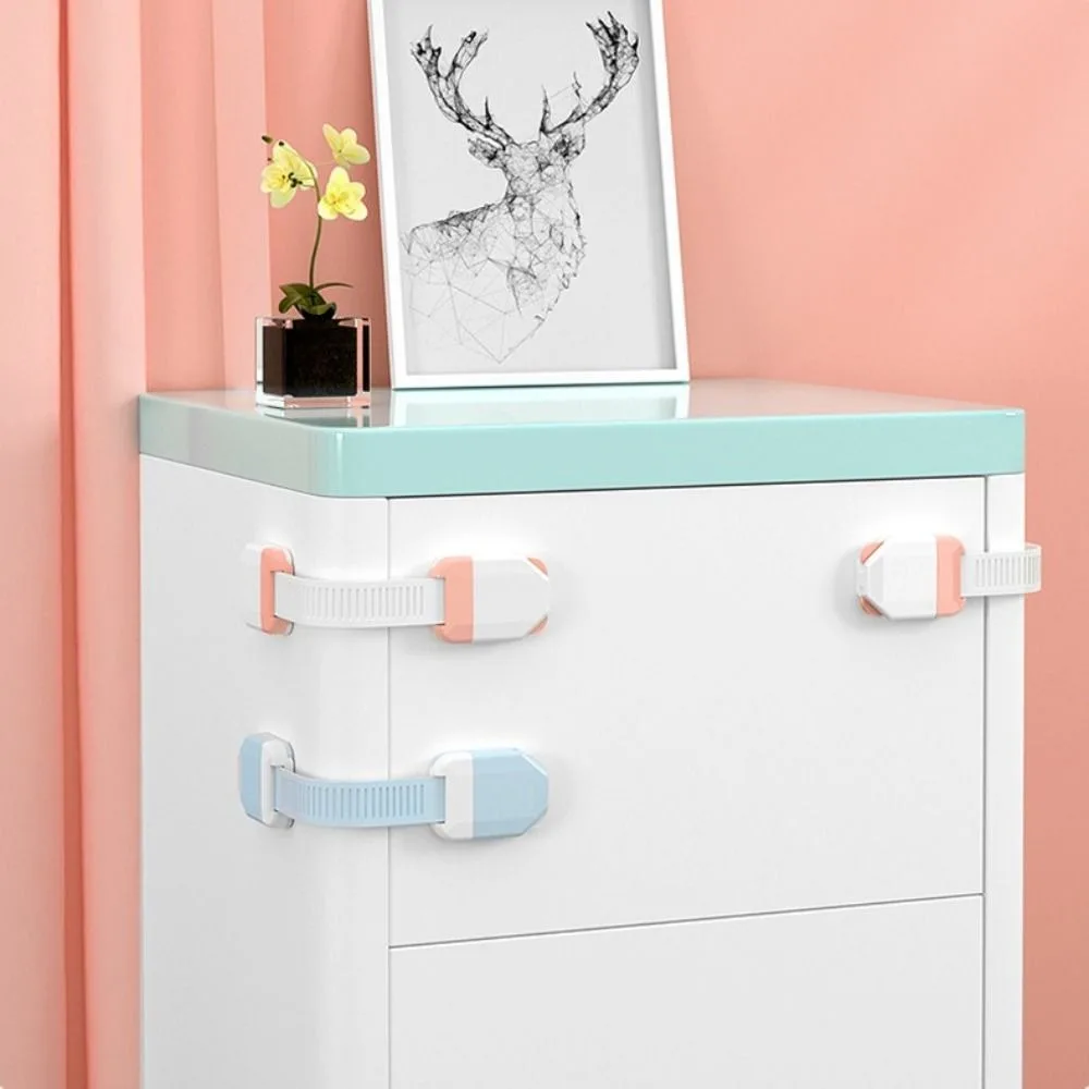 ABS Security Protection Locks Anti-Pinching Hand Multi-function Baby Safety Cabinet Lock Durable Self-contained Adhesive