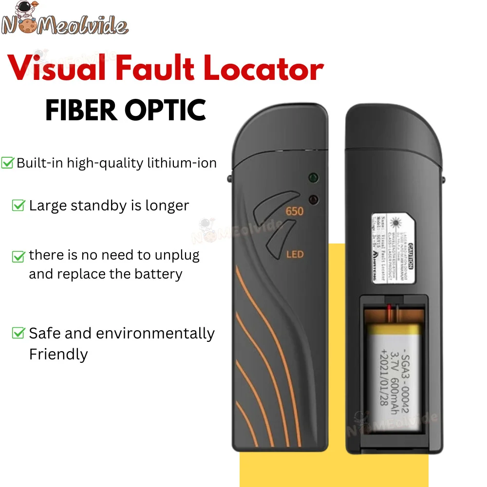 

Optical 15Km Red Pen Visual Fault Locator FTTH Fiber Optic Test VFL USB Charging LED Lighting