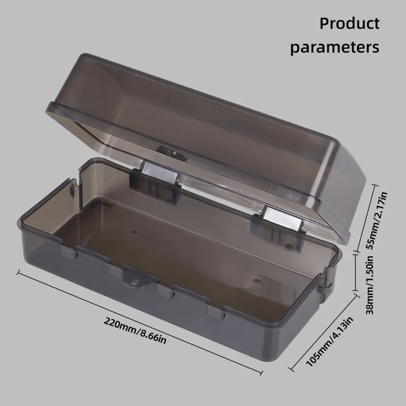 Waterproof outdoor electrical box rain-proof weather proof plug box with lock bathroom electric outlet socket protective cover