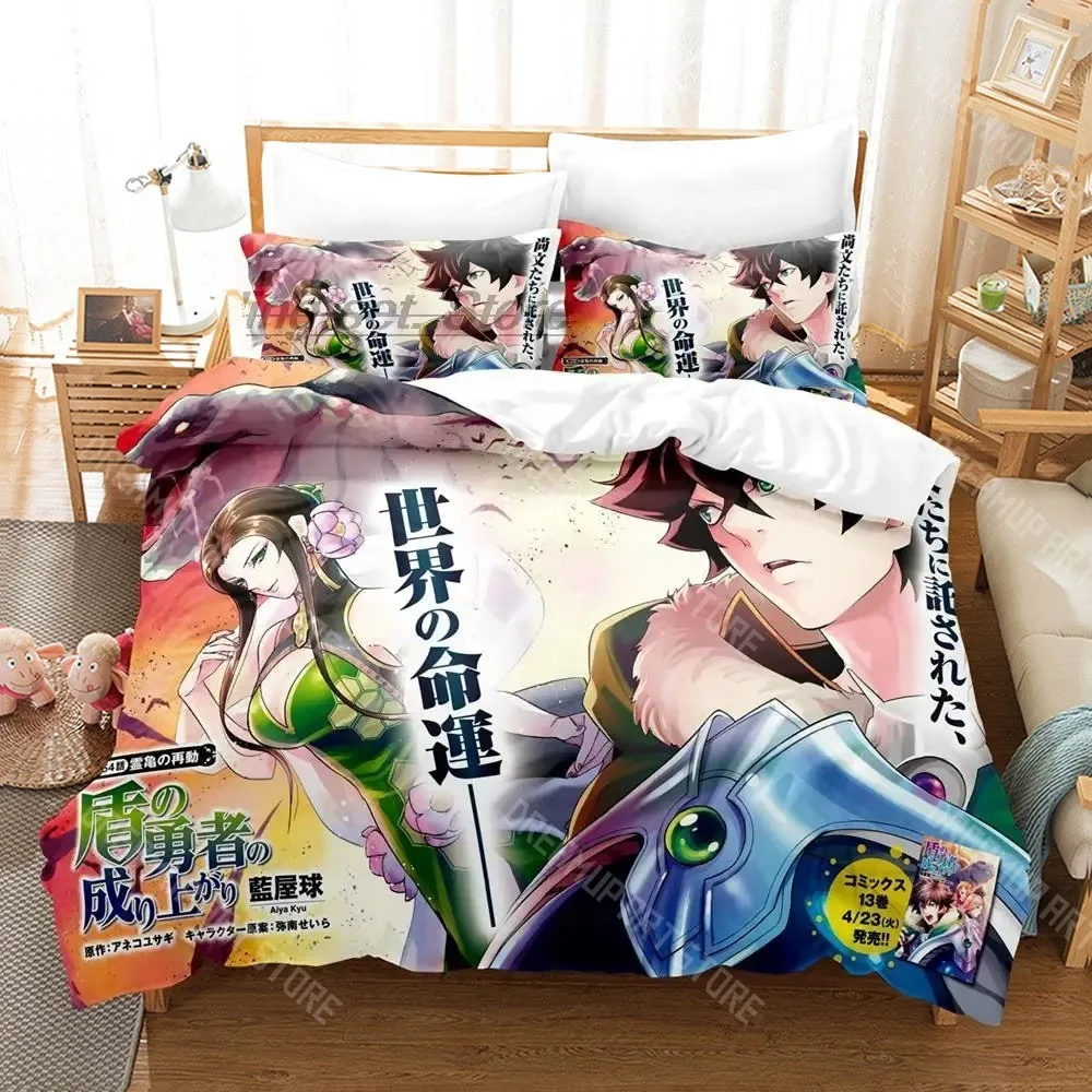3D Printed Rising Of Anime Shield Hero Bedding Set for Boys Girls Duvet Cover Twin Queen King Full Single Double Sizes