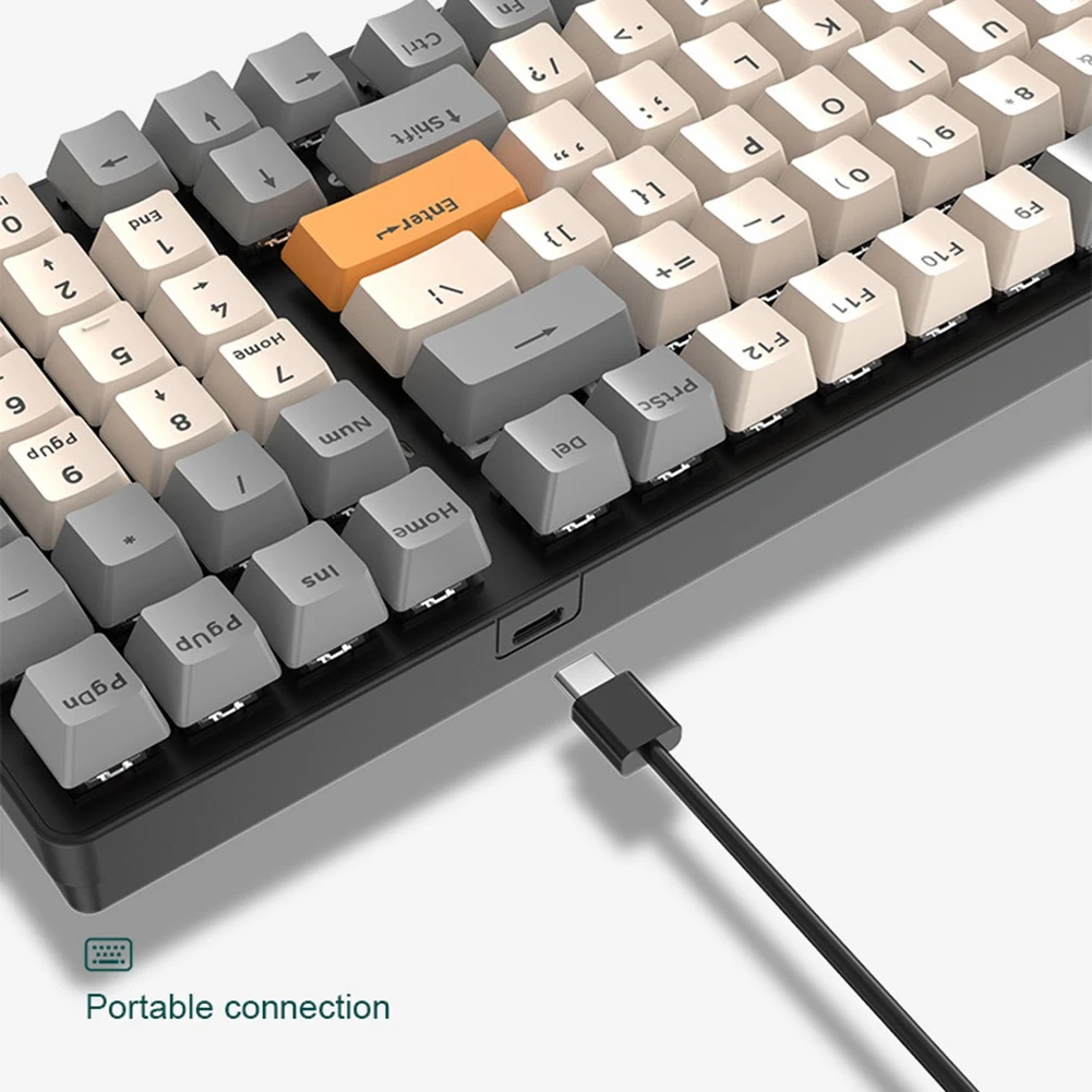 N34R-ZIYOULANG Mechanical Keyboard 100 Keys 98% Layout Mechanical Keyboard Wired Type C RGB Numpad K3