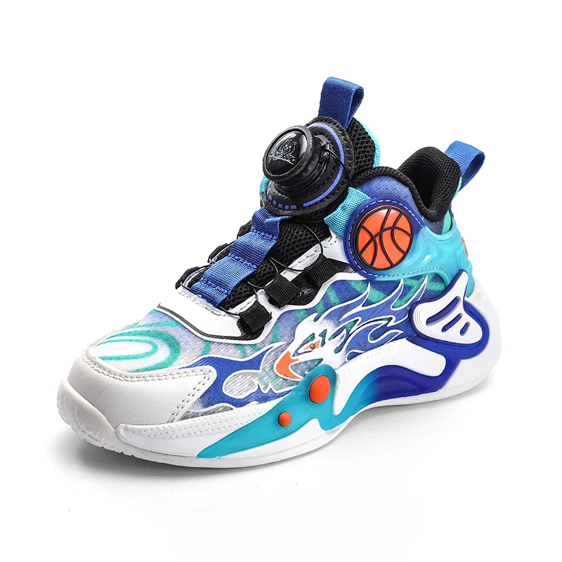 Brand Boy Sneaker 2025 Autumn New Fashion Kid Shoes Child Basketball Shoe Rotating Buckle Running Shoes Designer Men's Sneaker