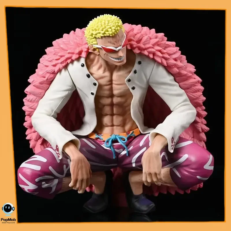 

One Piece GK Shichibukai Donquixote Doflamingo Double Sculpture Crouching Pose Anime Figure Collectible Model Statue