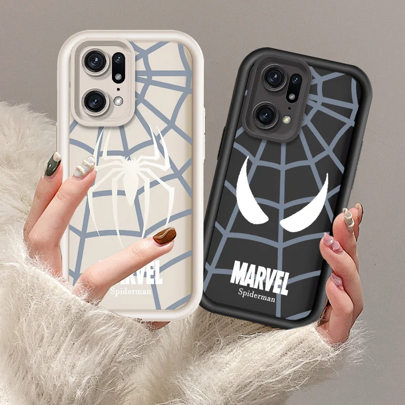 MBrvel Spider-MBn LOGO  For OPPO A9 A16 A98 A94 A78 A76 A36 A74 A54 A95 A72 A92 A53 A55 A57 A58 Eyes Ladder Phone Case Cover