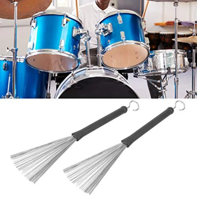 Professionelle Drahtbürsten, Trommelstöcke, Trommelzubehör, einziehbare, gewellte Trommelbürsten, Teleskop-Percussion