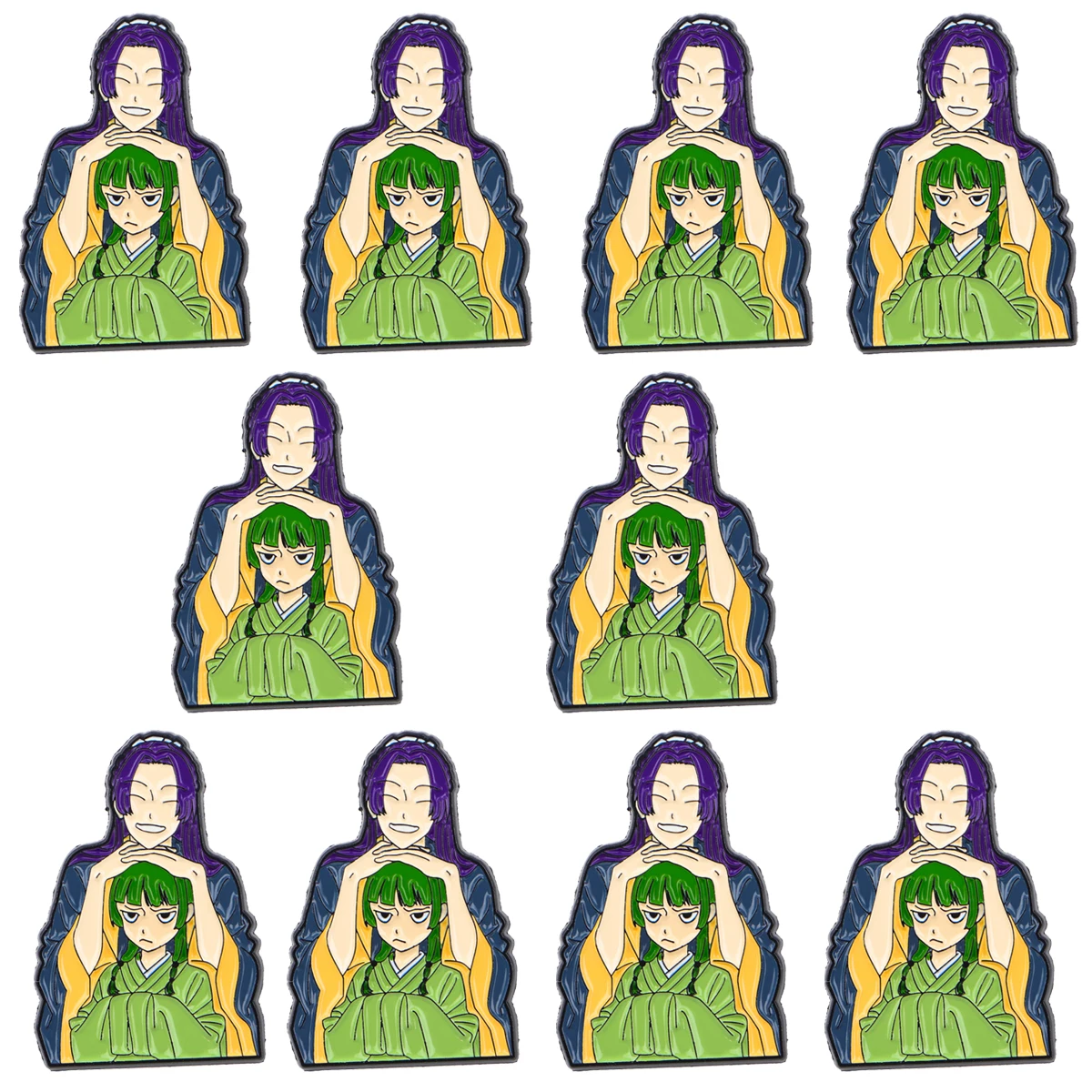 10pcs Japanse Anime Maomao Emaille Pin Hot Badge Op Rugzak Reversspeldjes Manga Broches voor Jassen Cosplay Accessoires Gift speelgoed