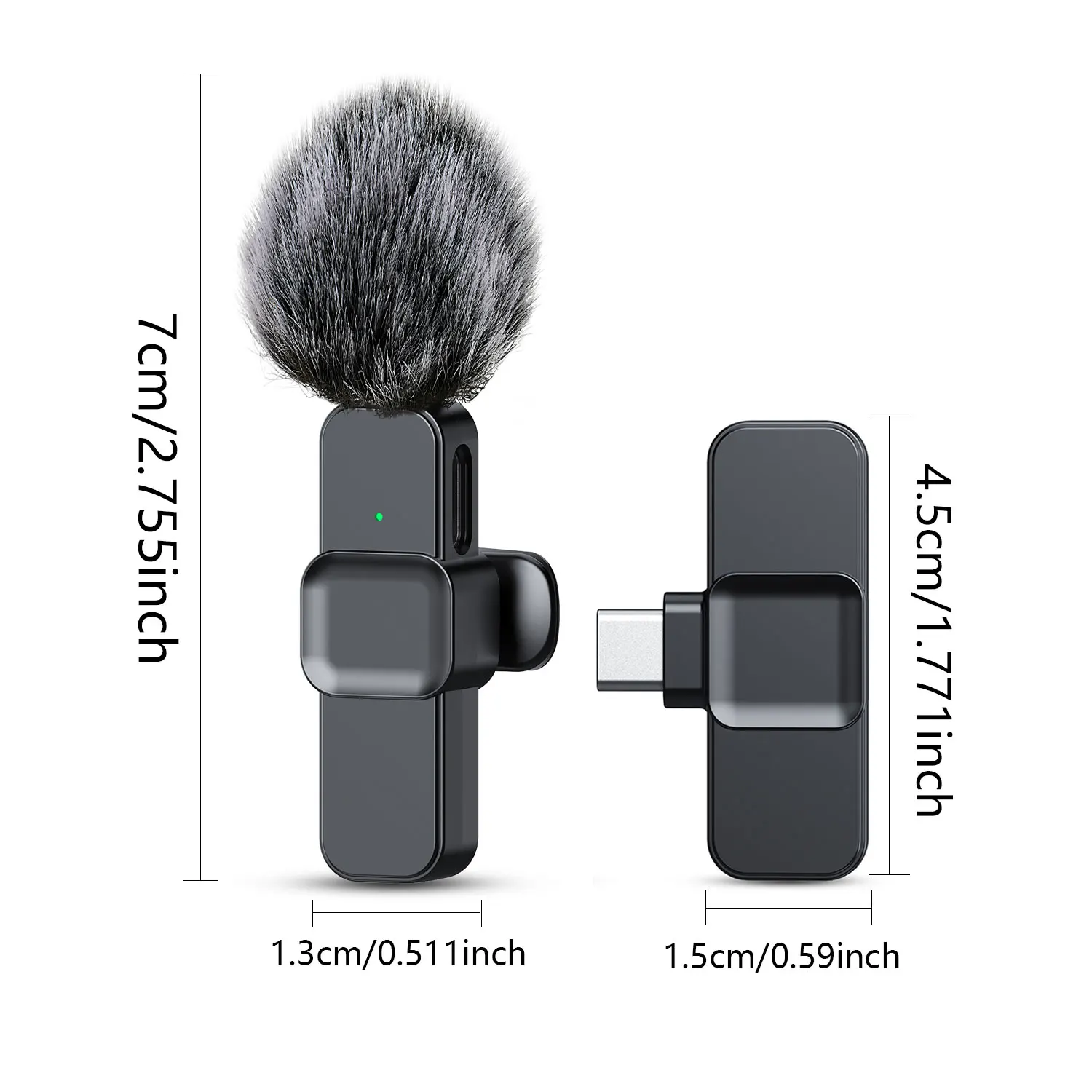 K10 New Wireless Lavalier Microphone  Portable Audio Video Recording Mini Live Interview Recording  Gaming For iPhone Type C Mic