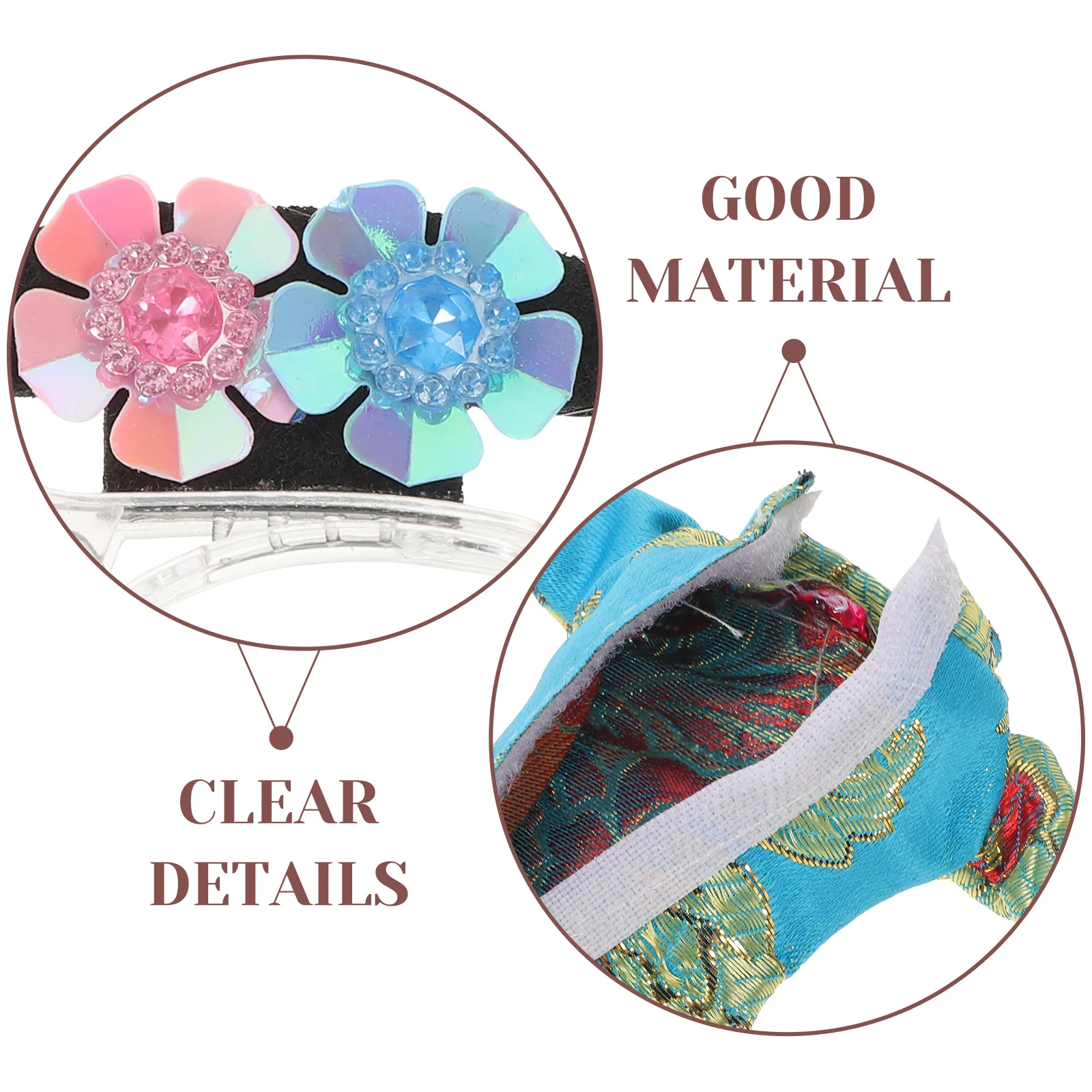 4 zestawy Mini Chińskie Sukienki Ślubne Cheongsam 30 cm Kwiatowy Styl Vintage dla Dziewczynek Strój Kostium na Imprezę dla Dzieci do Odgrywania Ról