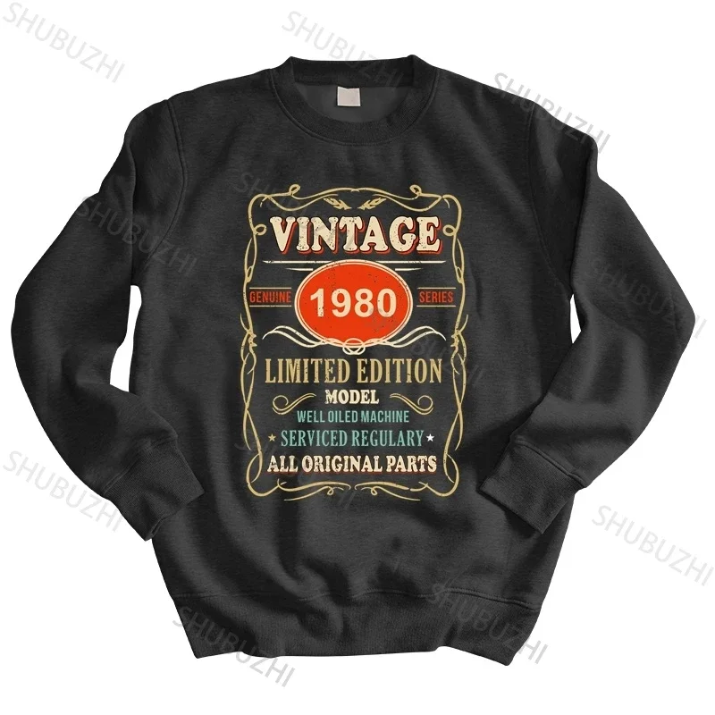 Men sweatshirt spring Vintage 1980 sweatshirt 40th Birthday All Original Parts hoodies 41 Years Old thin hoody thin style