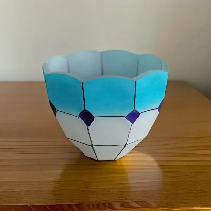 

Stained Glass Lampshade E27 Mediterranean Lampshade for Ceiling Fan,Table Lamp,Wall Lamp,Pendant Light Cover,Lamp Accessories