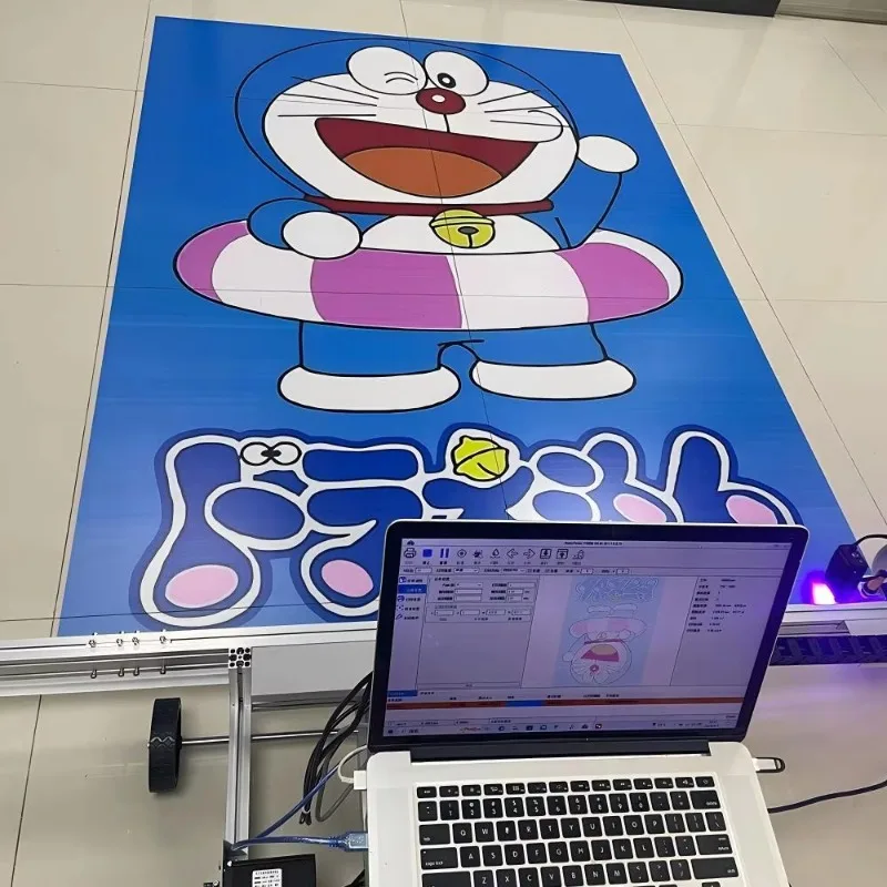 Commercial UV Wall Printer Machine with Dual Nozzle System and Auto Cleaning for Large Wall Graphics