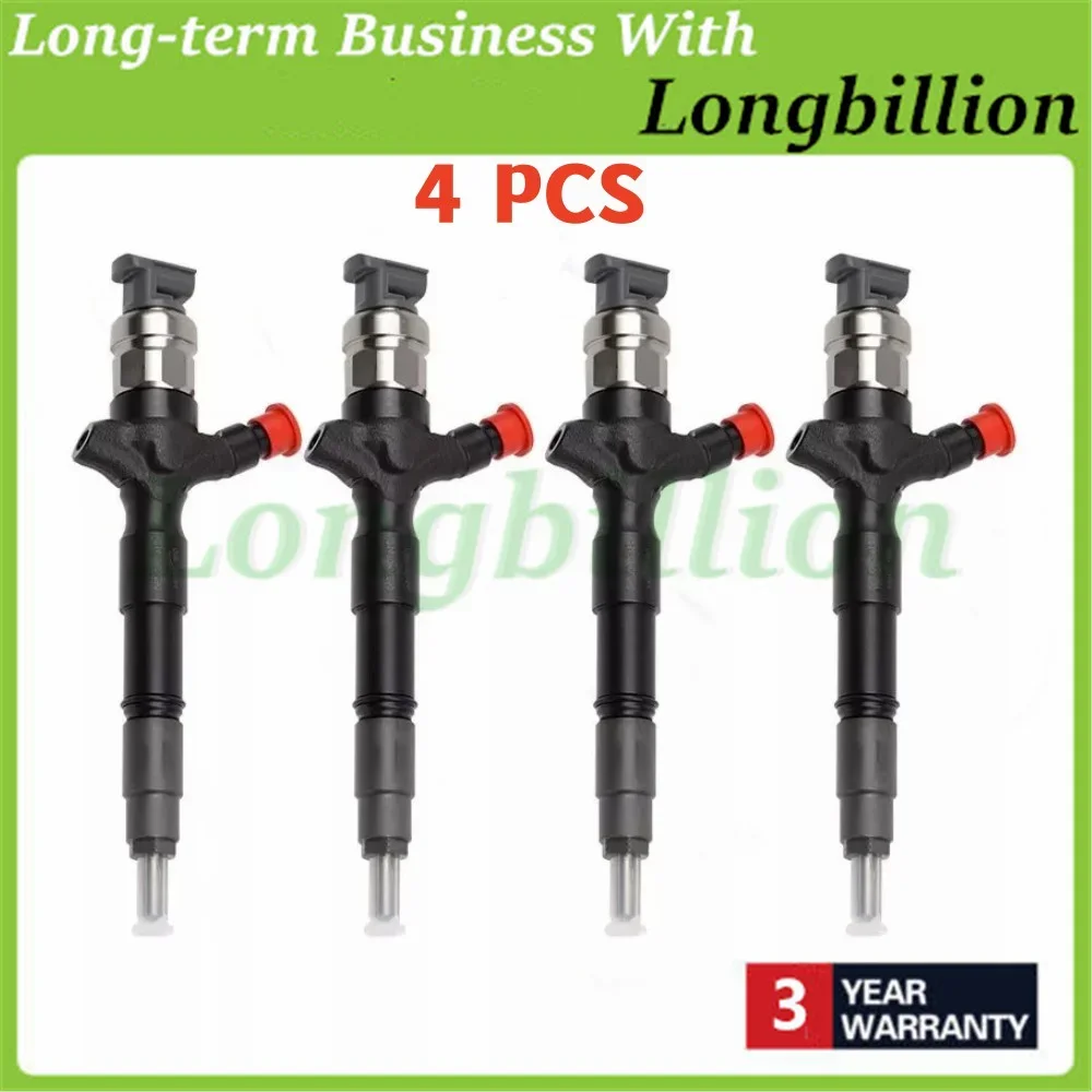 New 4pcs Diesel Engine Injector Nozzle 095000-8290 23670-30370 23670-09330 for Toyota 1KD-FTV /2KD-FTV Hiace Hilux 23670-0L050