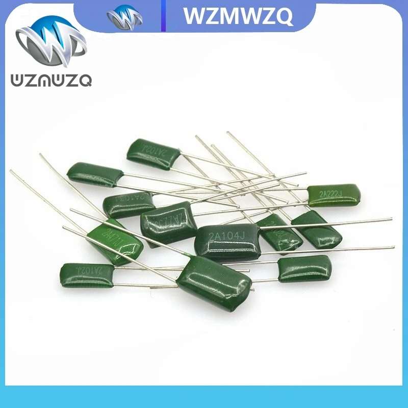 

50 шт. 2A104J 2A104 100 В 0,1 мкФ 100 нФ 2A104 полиэфирный пленочный конденсатор