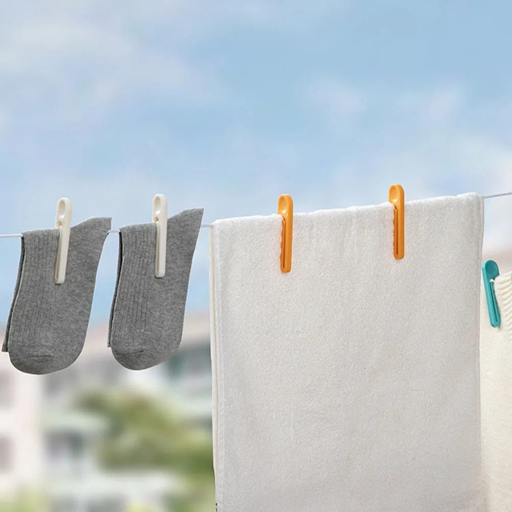 

Windproof Clothes Clips Plastic Long Service Life Strong Clamping Force Bedroom Bathroom Balcony Yard Laundry Dry
