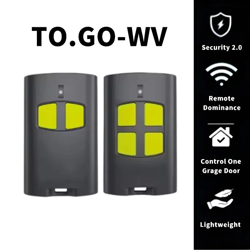 

Garage Remote Control 433 Mhz Remote Control Compatible with Go Va 2Va 4Va Rolling Garage Code 2/4 Button Garage Door Key Copier Opener 100% Compatible Beninca To.Go 2Wv 4Wv