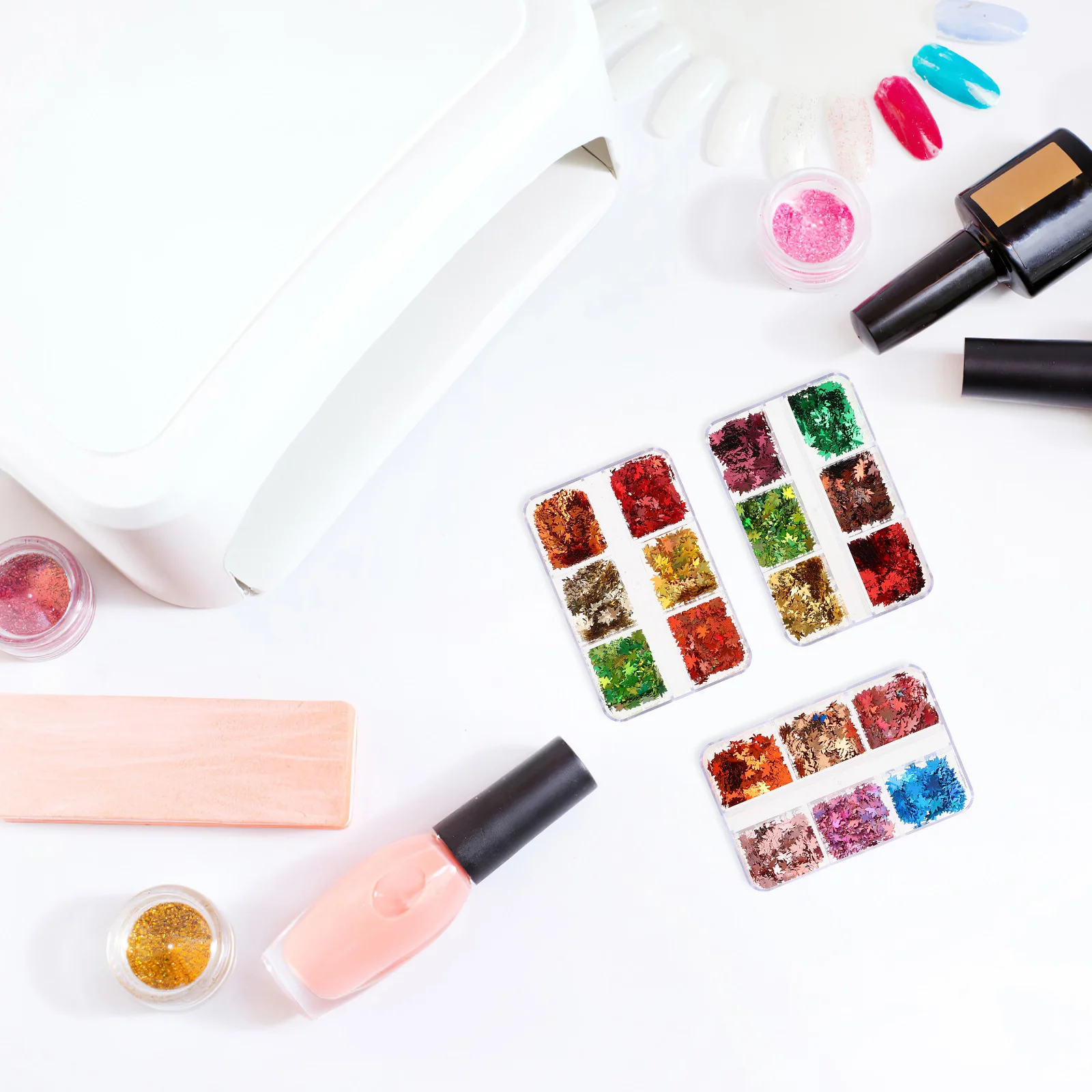 

3 Boxes Maple Leaf Nail Charms Nail Glitter Sequins Autumn Fall Thanksgiving Manicure Decoration DIY Supplies Maple Leaf Nails