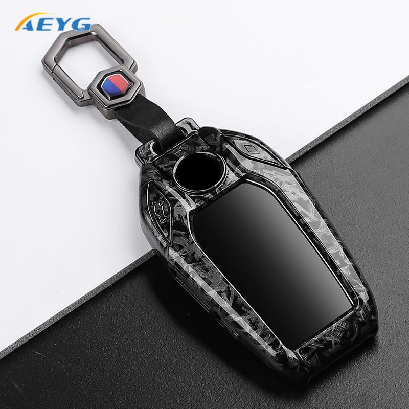 

Carbon Fiber ABS Car LED Display Key Case Cover For BMW 5 7 Series X3 X4 X5 X7 G30 G31 G11 G12 G01 GT G32 i8 Accessories