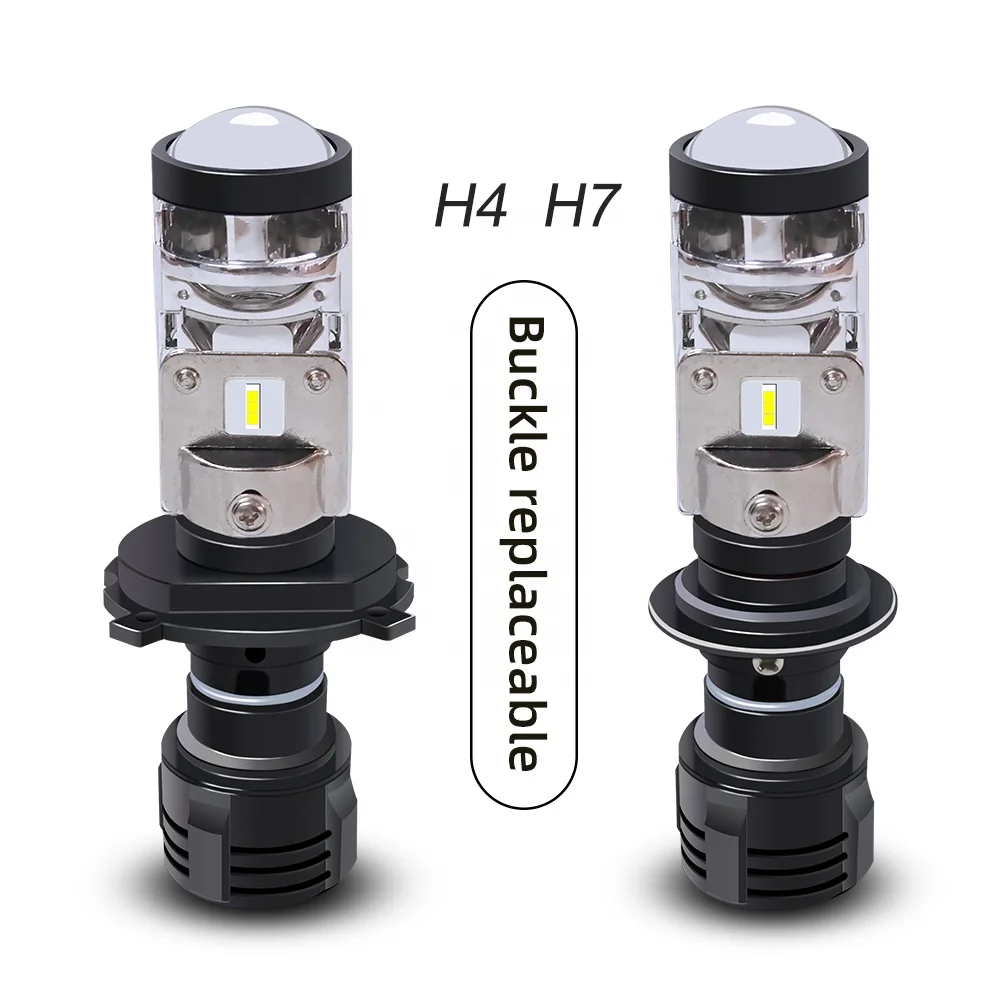 

New Design H4 H7 Mini Len Projector Led Motorcycle Car Headlight Replaceable Hi/Low Auto Truck Bus Spot Led Bulbs 12V/24V