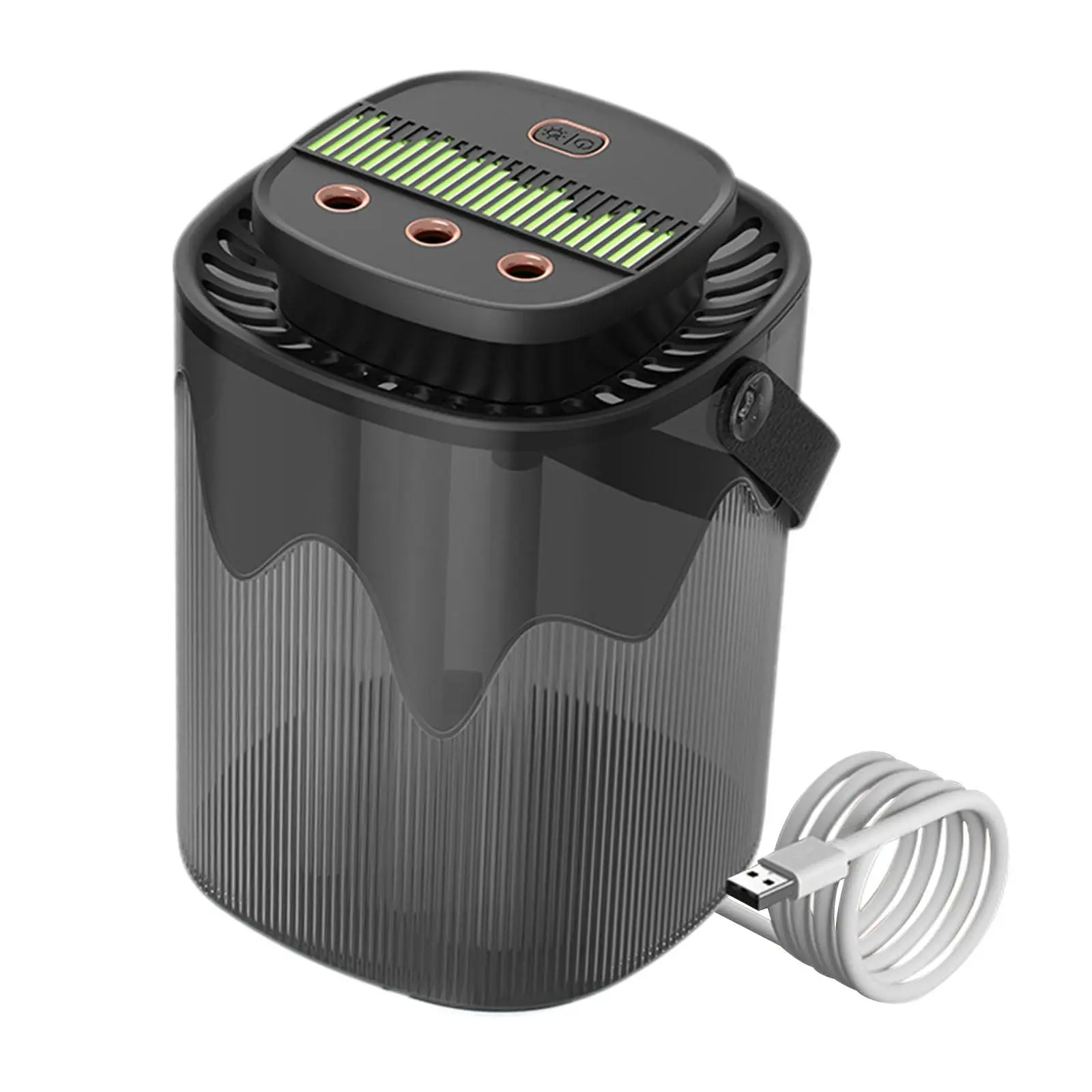 3000ml Bedroom Humidifier USB 8inch Tall 300ml/Spray Volume Output with 3 Level Speed Setting with Carrying Handle for Kids Room