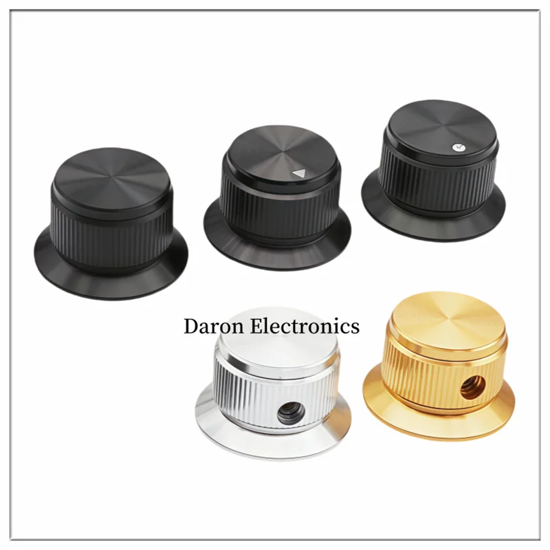 Aluminum alloy solid knob 24*14.5 Potentiometer knob cap Household appliance audio equipment rotary adjustment cap round hole 6m