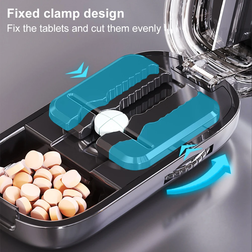 Nowy pojemnik na tabletki 2/3/4 z przegródkami, pyłoszczelny, mały i przenośny, idealny do domu i na co dzień w podróży.