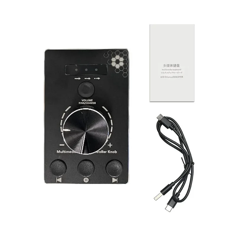 USB Volume Control Knob Computer Speaker Controller One-Click Mute Function and 3 Volume Control Modes Audio Adjust