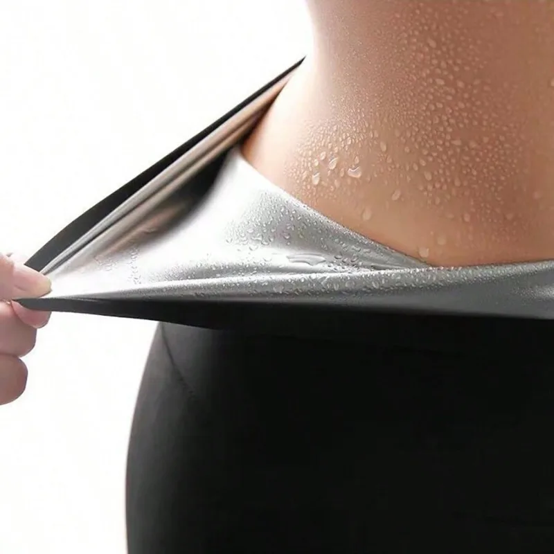 1pc Sauna Pants for Women, Thermo Sweat Workout Leggings, Waist Tummy Control for Fitness,Waist Leg Shaper for Fitness image 6