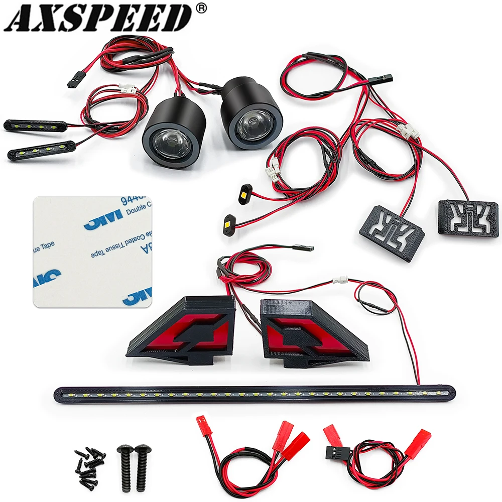 AXSPEED RC 자동차 전면 후면 측면 LED 조명, 헤드라이트 완전 세트, 1/7 펠로니 6S BLX 스트리트 배쉬, 올 로드 머슬 카 부품