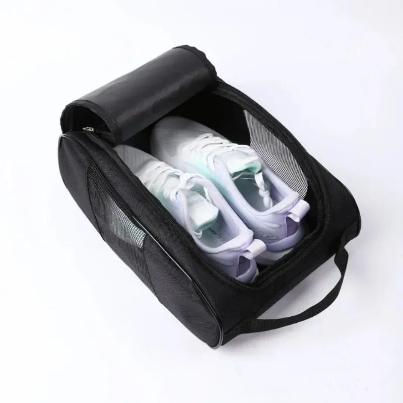 Portable Golf Shoe Bag Oxford Cloth Shoe Carrier Bags Breathable Lightweight Golf Handbag Dustproof Football Tennis Shoe Bag