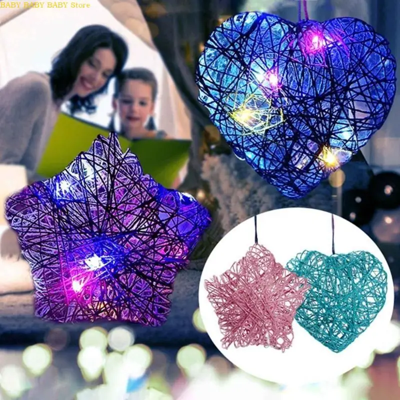 Q81AランタンクラフトキットキッズフォーキッズDIYストリングアートキットLEDナイトライト