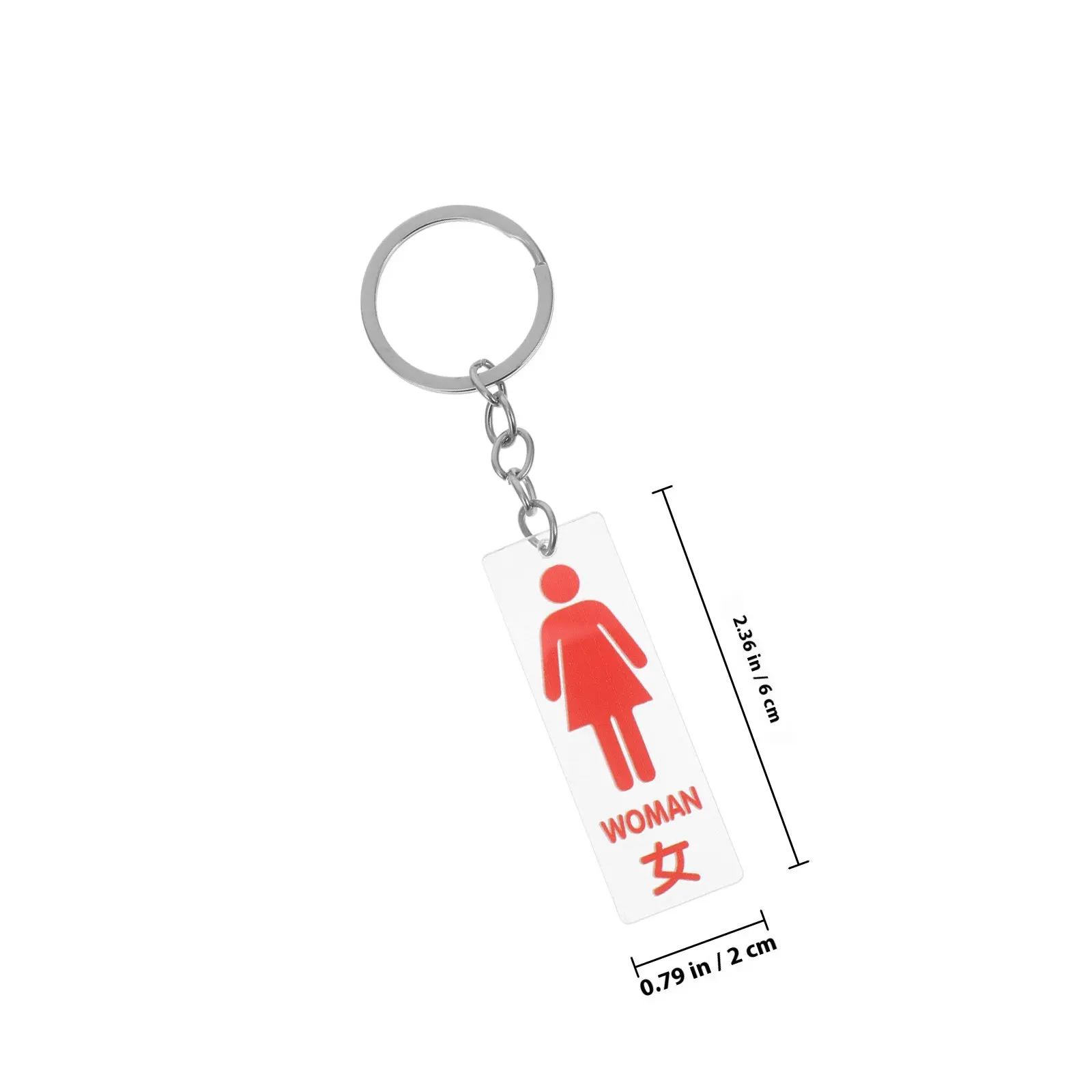 Restroom Key Ring Acrylic Material Heavy Duty Keychain for Women Key Identifier Organizer Multifunctional Pendant Backpack