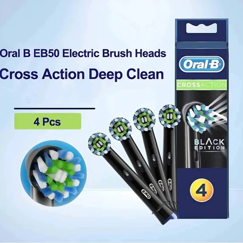 Original Oral B EB50 Brush Heads Cross Action 16 Degree Angle Spare Dental Nozzles for Electric Toothbrush D12/D16/DB4010/DB4510