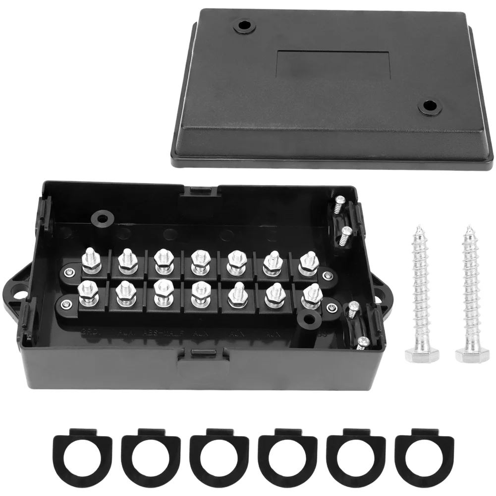 14 Way Trailer Wiring Junction Box Waterproof PP Housing Automotive Electrical