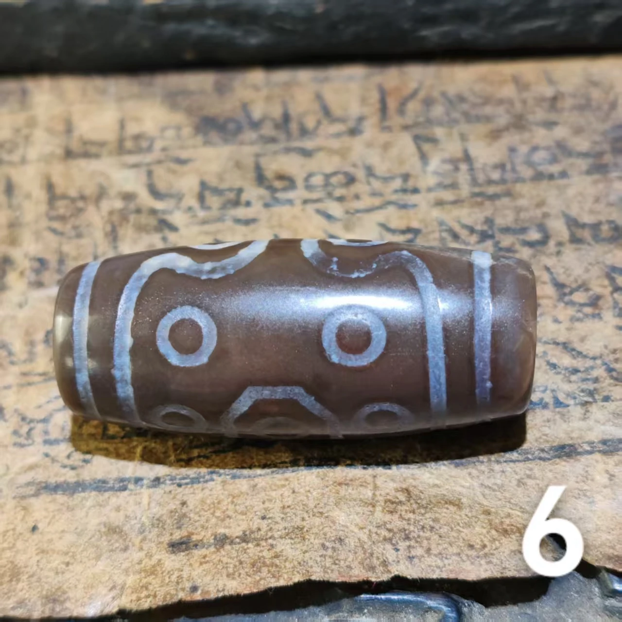 1pcs/lot Xiangxiong cinnabar agate dzi Weathering lines Bold 40mm Accessories Ethnic style Collectible Handmade beads